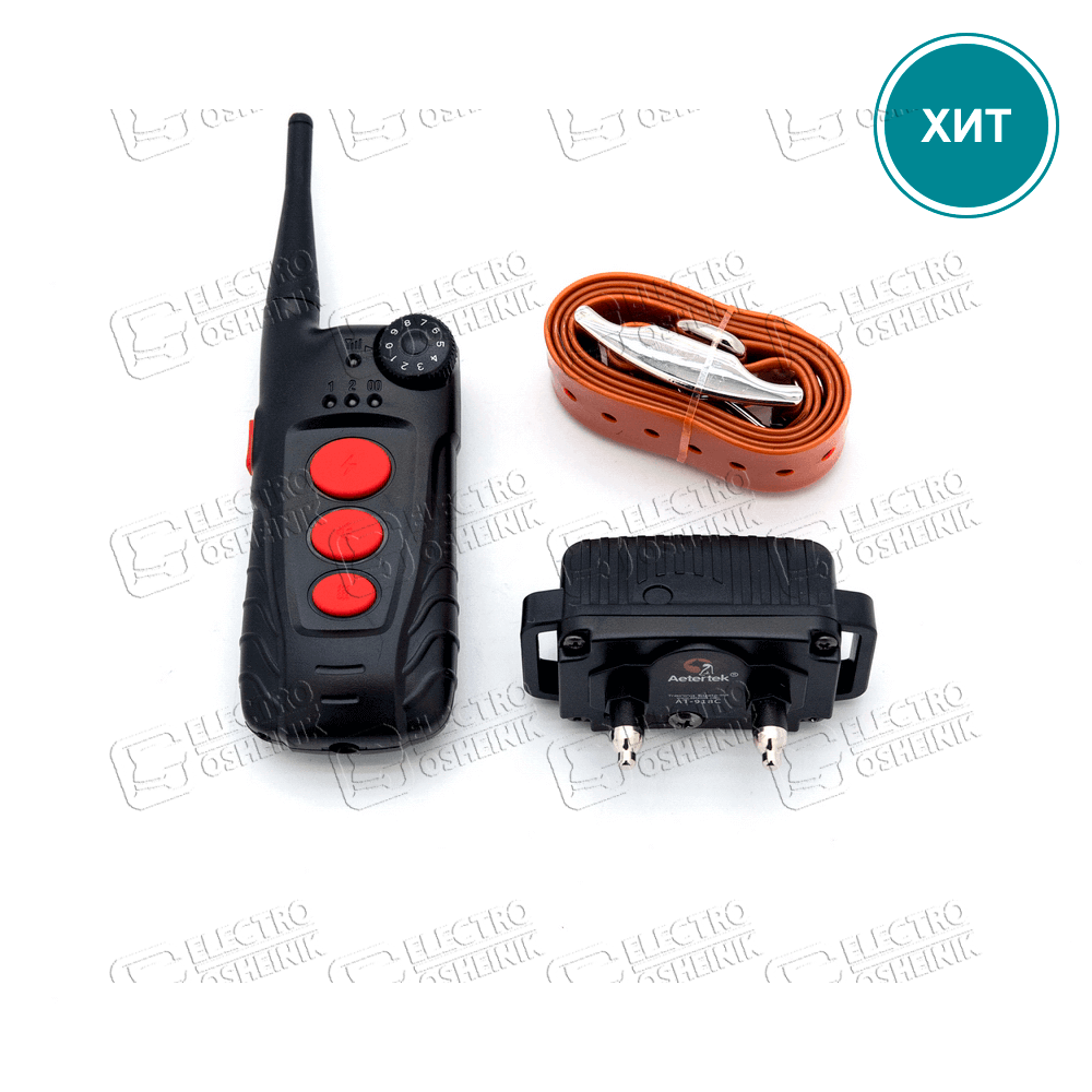 Электронный ошейник для дрессировки собак + антилай Aetertek AT-918C-1 (до 65 см)